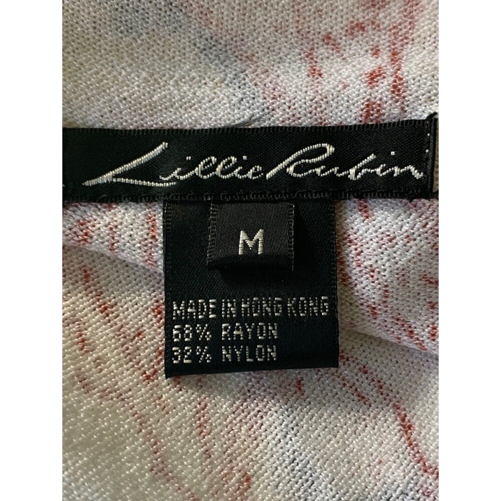 Lillie Rubin Vintage 90's Women;'s Medium Beaded Top Iridescent V-Neck sequins - Picture 9 of 9